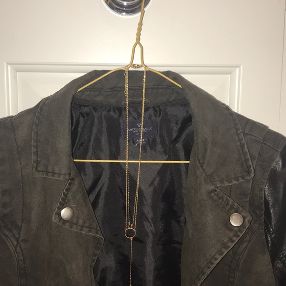 Denim/leather bomber, American Eagle Outfitters - Picture 7 of 7